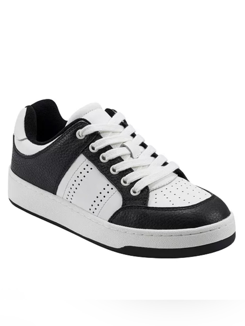 Marc Fisher Flynnt black and white Panda Like genuine leather sneaker size 5.5